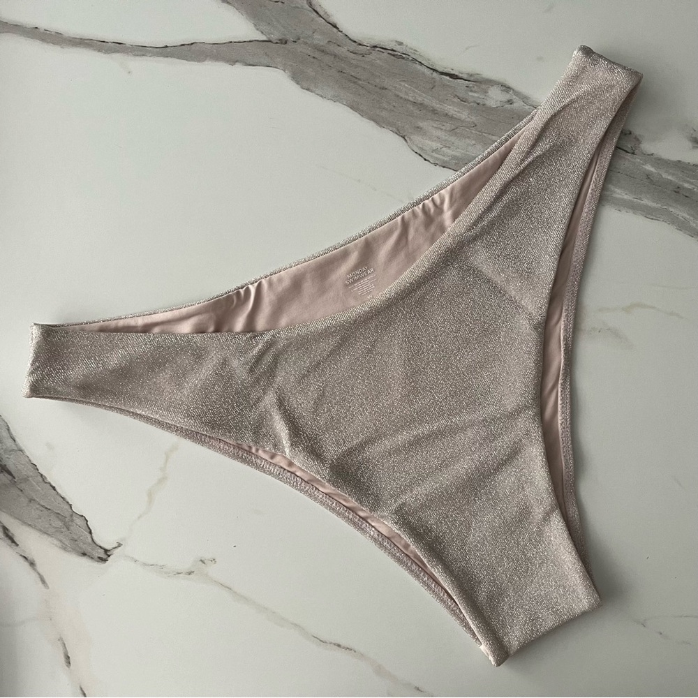 Monday Swimwear (VV) Byron Bikini Bottom Silver Pearl Shimmer XL